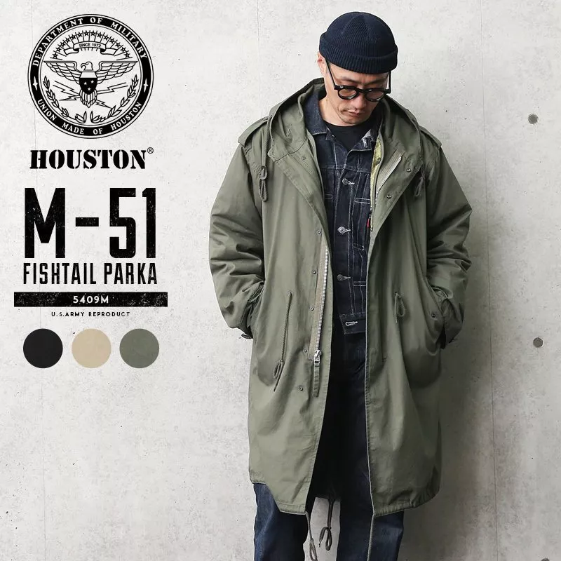 Mods coat men's HOUSTON M-51 parka outer military jacket coat fish