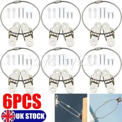 6 Sets Kid Furniture Straps Anchors Anti Tip Kit Steel Wall Anchor Protector UK
