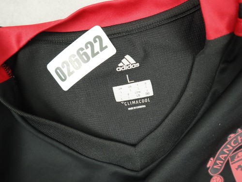Manchester United Jersey Men Large Black Adidas MLS Soccer ClimaCool Adult L - Picture 5 of 9