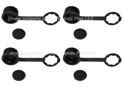 3-Pk REAR VENT CAPS Gasket Tethered Gott Rubbermaid Essence Wedco Briggs Rotopax