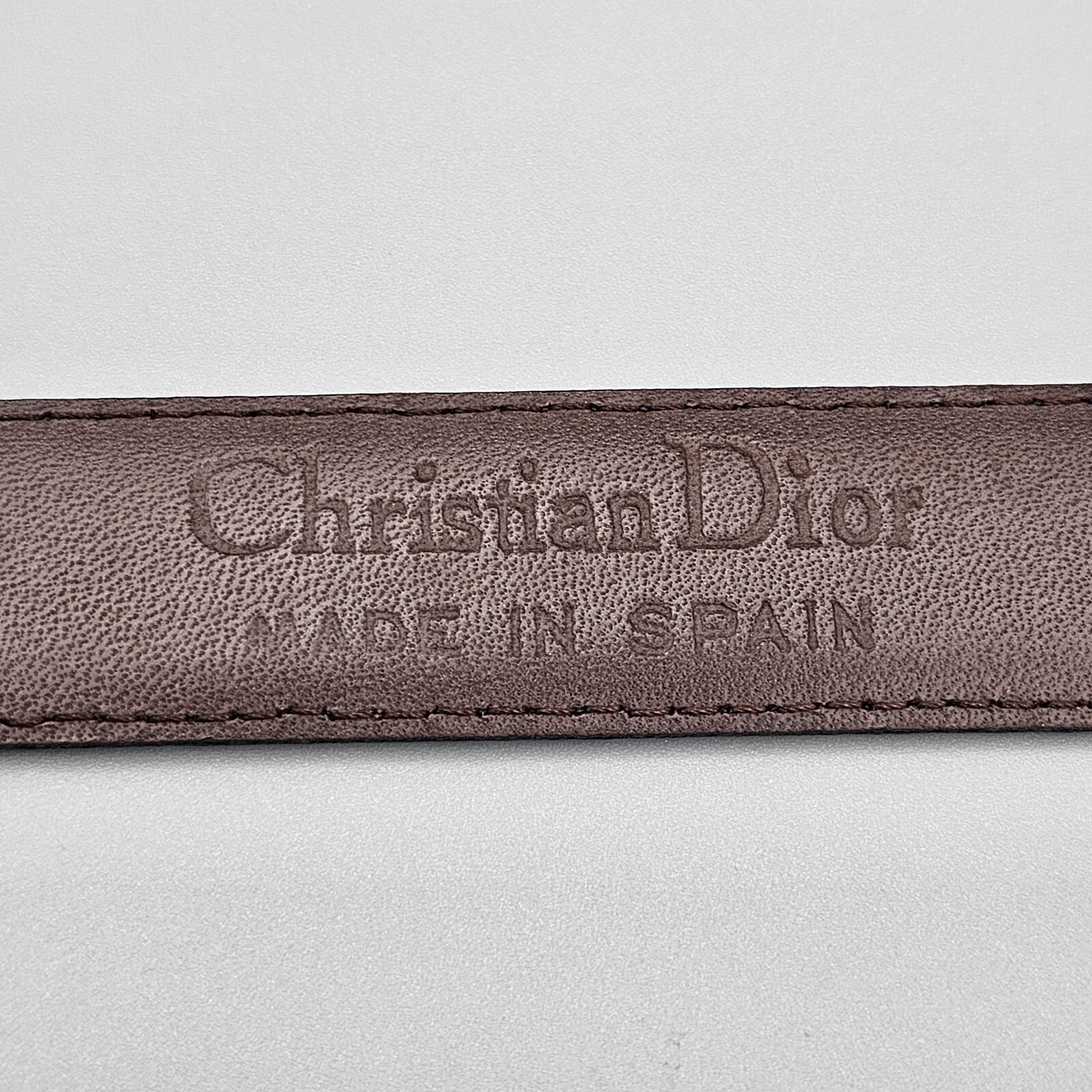 Christian Dior Mens Belt Sz 40 Black Split Leather Ho… Gem
