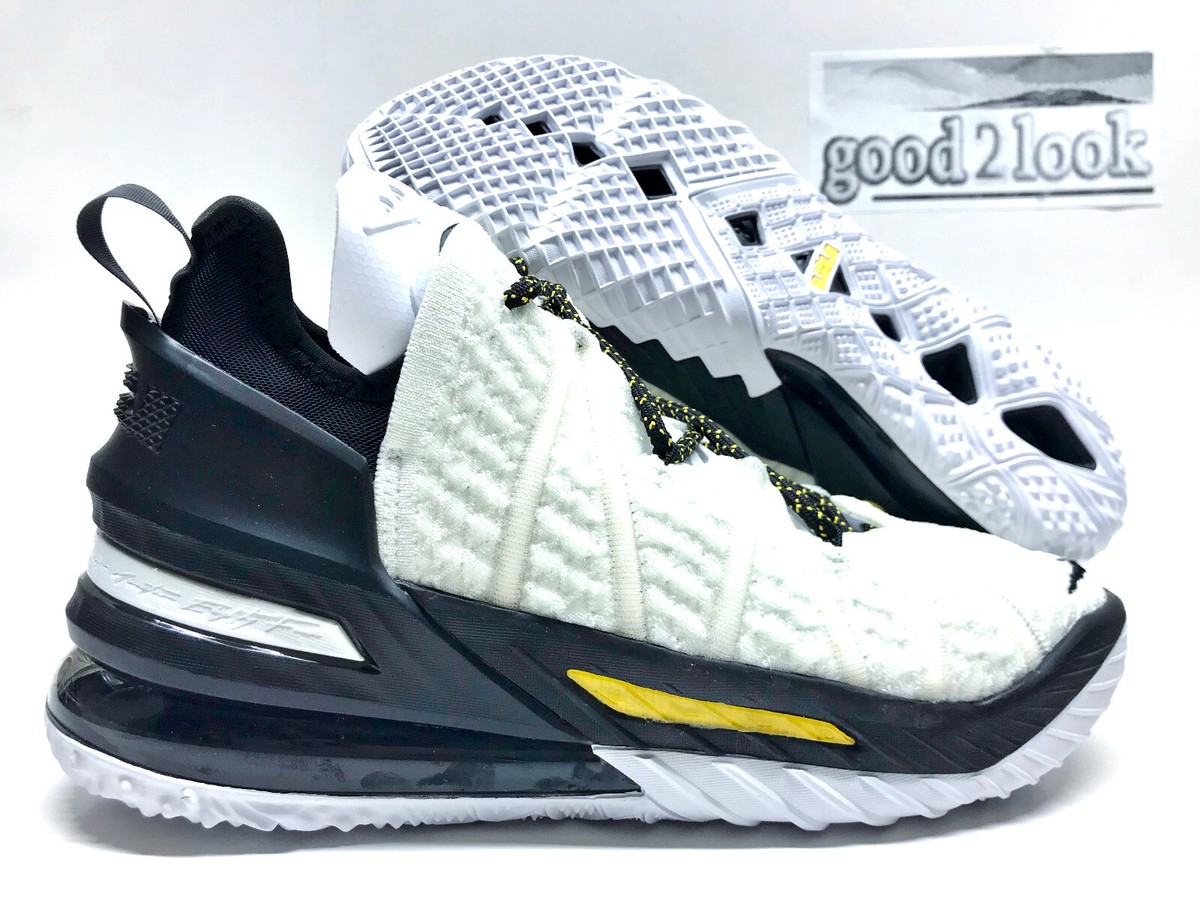 【NIKE】NIKE LEBRON XVIII NIKE LEBRON XVIII WHITE/AMARILLO-BLACK SIZE MEN'S 6.5 (WOMEN