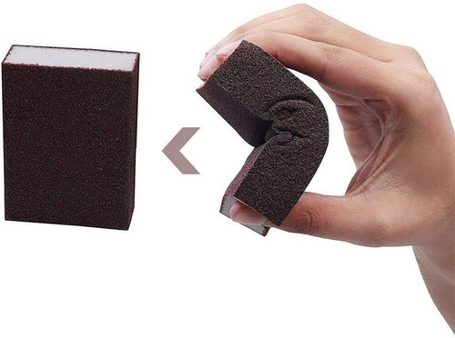 6 SPUGNE ABRASIVE 95X70X25 GRANA GROSSA-MEDIA-FINE-FINISSIMA - spugna abrasiva - Foto 5 di 8