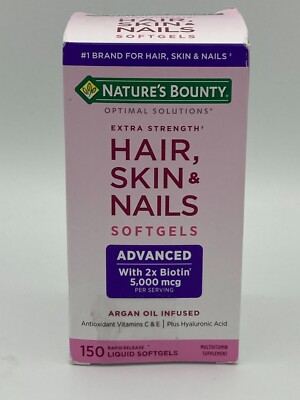 Nature's Bounty Advanced Hair, Skin & Nails, Argan-Infused Vitamin Supplement...