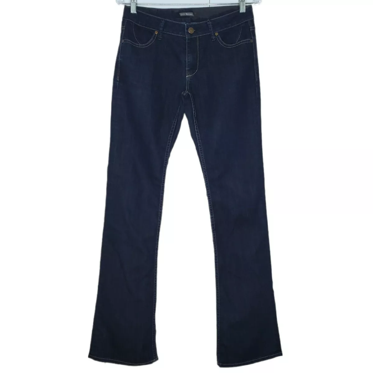 Saba Denim Womens Slim Jeans Size 27 Bootcut Dark Wash 31.5