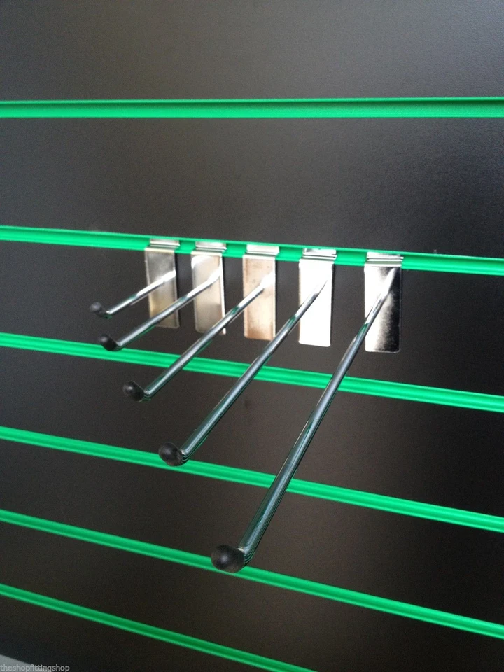 Slatwall Hook Shopfitting Prong Shop Display Pin Hanging Arm 1" 4" 6" 8" 10" 12"