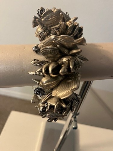 Bracciale Betsy Gay Hart Sea Life tanti charms non marcati divertente e grosso - Foto 5 di 7
