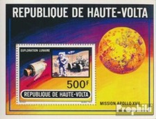haute-volta Bloc 10 (complète edition) neuf avec gomme originale 1973 Apollo 17