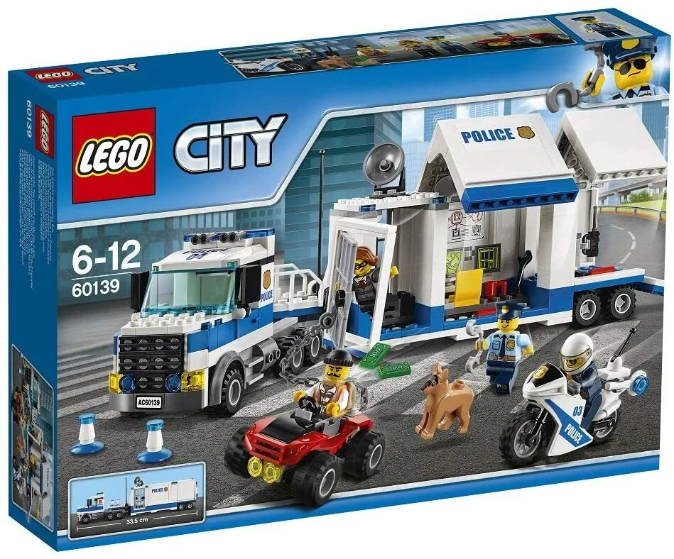 Compatible with Lego City Police Station SWAT Command Vehicle Truck Car  Creative Building Blocks Educational Toys