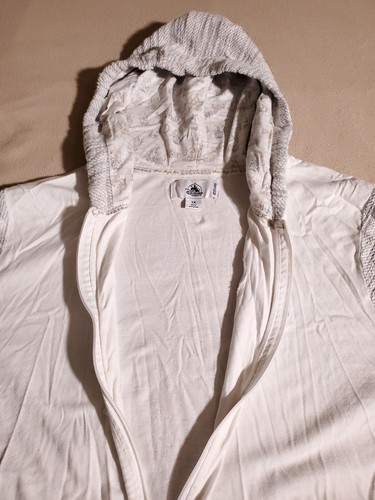 Disneyland Mickey & Castle, 1X Hoodie, Full Zip Sweatshirt, White/Gray Cotton - Picture 5 of 13
