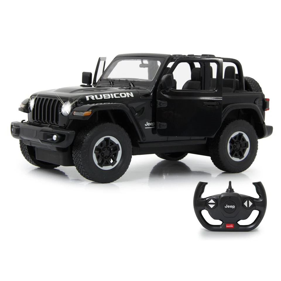 Jamara RC Jeep Wrangler JL 1:14 | Schwarz | 2,4GHz | Manuelle Tür | Fahrzeug - Bild 3 von 4