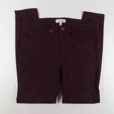 LOFT Womens Leggings Size 28 Mid Rise Skinny Burgundy Pockets