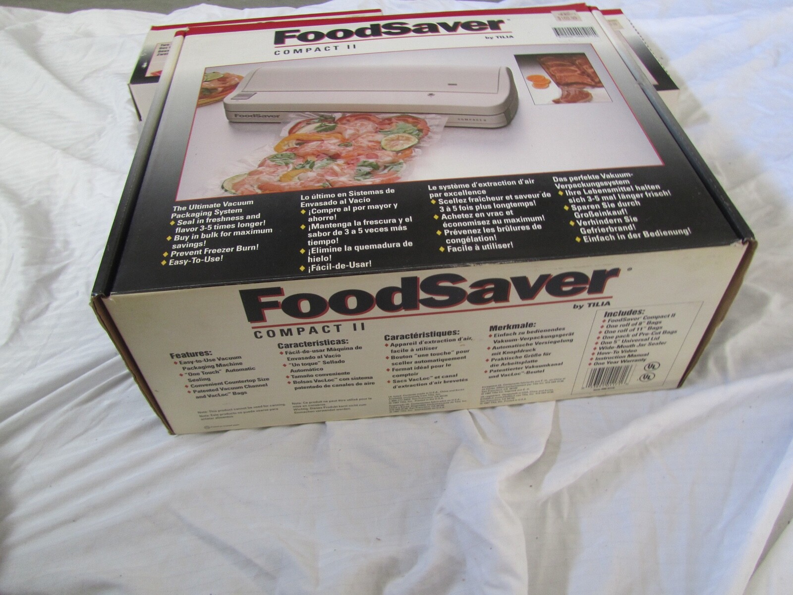 Tilia FoodSaver Compact II Vacuum Food Sealer, 5"universal lid, Wide