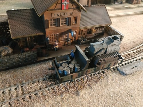 MARKLIN - Märklin, carro militare USA SECONDA GUERRA MONDIALE CON UN BRUCO CARICATO, SCALA H0 - Foto 2 di 8