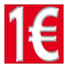 €1 sticker 10cm sticker 1 euro sign symbol discount price promotion 4061963007471