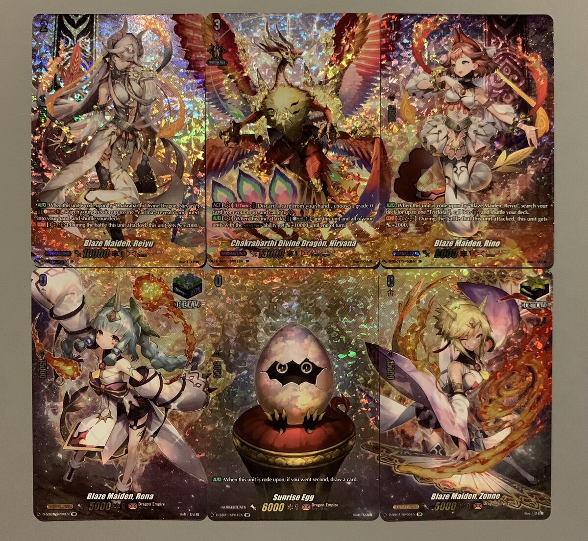 CARDFIGHT VANGUARD D-SS01 DRAGON EMPIRE 6 CARDS SP SET CARDFIGHT VANGUARD D-SS01 DRAGON EMPIRE 6 CARDS SP SET