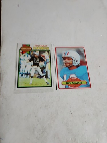 1979 & 1980 Topps Football - # 520 Ken Stabler, QB, Oakland Raiders & Houston O.