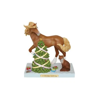 Enesco The Trail of Painted Ponies a Christmas Gathering Figurine 7.3 Inch