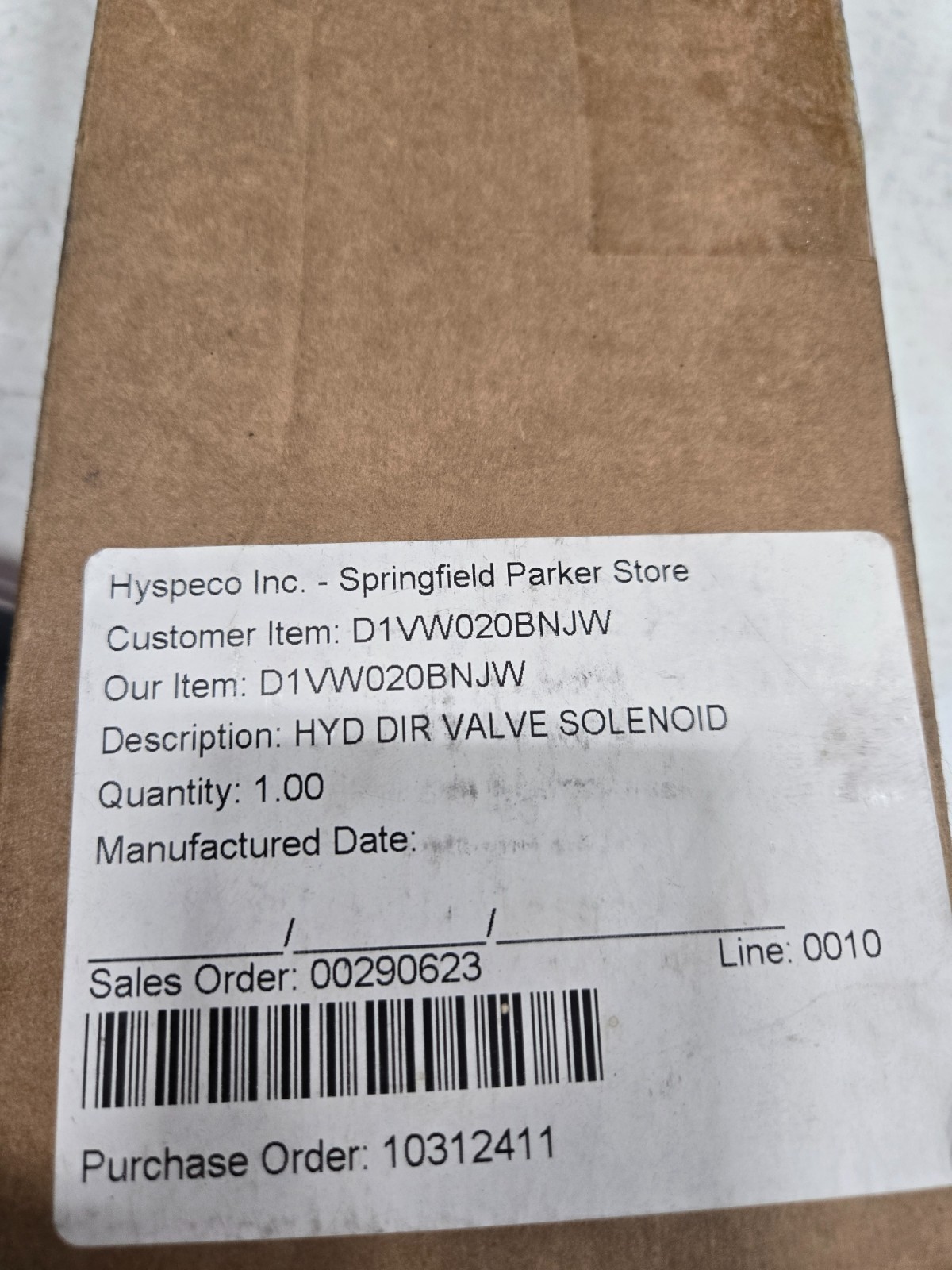 Parker D1VW020BNJW Directional Control Valve