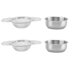 2X(2 Tè, Colino da Tè in Acciaio Inox con Ciotola, Colino da Tè a Maglia Ultrafine9223