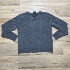 Club Monaco Women Bubble Crewneck Wool Blend Sweater Size Small Gray