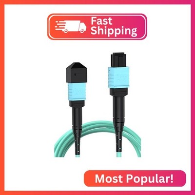 VANDESAIL MPO to MPO Fiber Cable, 0.9M /3ft OM3 Multimode Mpo Female Type B Cabl