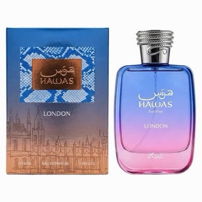 New Rasasi Hawas London   Spicy, Fruity, Floral, Amber 3.38oz