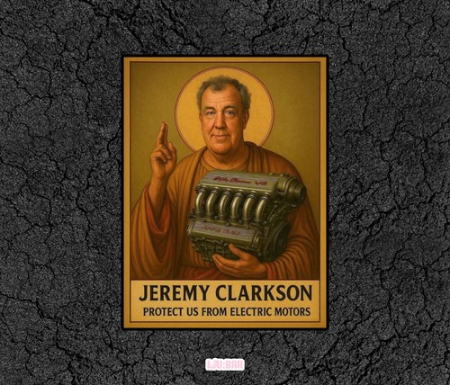 Jeremy Clarkson Sticker - Protect Us From Electric Motors - Fun Car Sticker - Picture 1 of 3