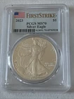 2023 $1 Silver American Eagle First Strike PCGS MS70 - Blue Flag Label