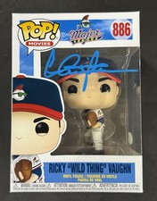 Charlie Sheen signed Ricky Vaughn Wild Thing Funko Pop #886 Mint Auto PSA Coa