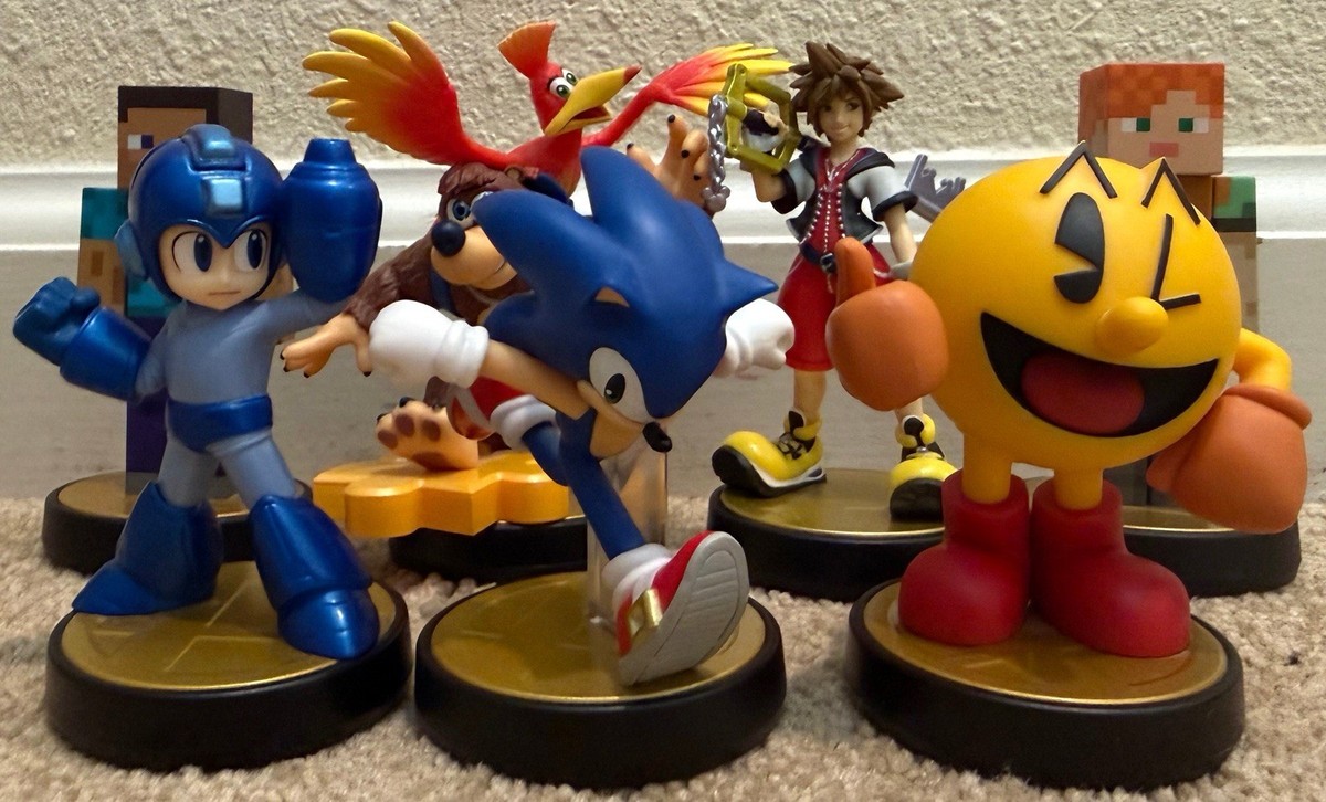 Super Smash Bros. Classic Mascot Lot Amiibo Sonic PacMan Sora 