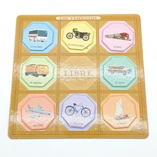 eeBoo SPANISH BINGO Game “Loteria” REPLACEMENT PIECES- Vehiculos Board & 8 Chips