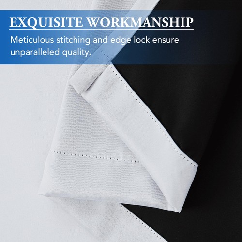100% Blackout Curtains 84 Inches Long for Patio Sliding Door White Solid Extr... - Picture 8 of 9