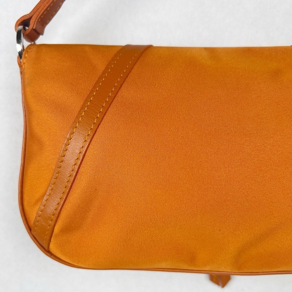 LONGCHAMP Burnt Orange Satin Rectangular Mini Bag… - image 7