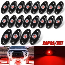 20X Red LED Rock Lights Underbody Trail Rig Glow Lamp Offroad SUV Pickup Truck