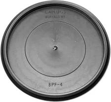 4" 4.0 inch Flush Mount Black Plastic Body and Sheet Metal Hole Plug 