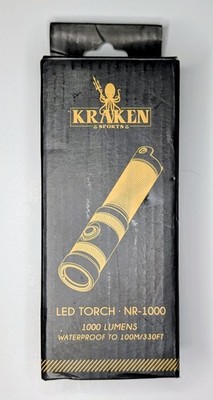 Kraken Sports NR-1000 Back Up Dive Light 1000 Lumens, 330ft/100m Depth Rating,