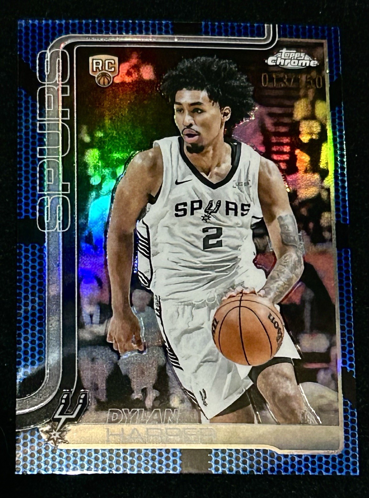 2025-26 Topps Chrome Dylan Harper Rookie RC #252 Blue Refractor /150