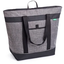 Jumbo Insulated Cooler Bag (Charcoal) with HD Thermal Insulation-, Collapsible