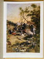 Fracno Prussian War military art print Essuyant Le Feu by Alphonse De Neuville