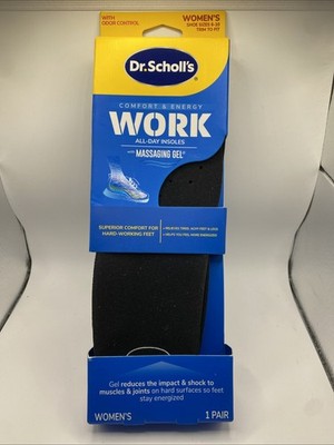 Dr. Scholl's COMFORT & ENERGY WORK Massage Gel Insoles, WOMEN Sizes 6-10,
