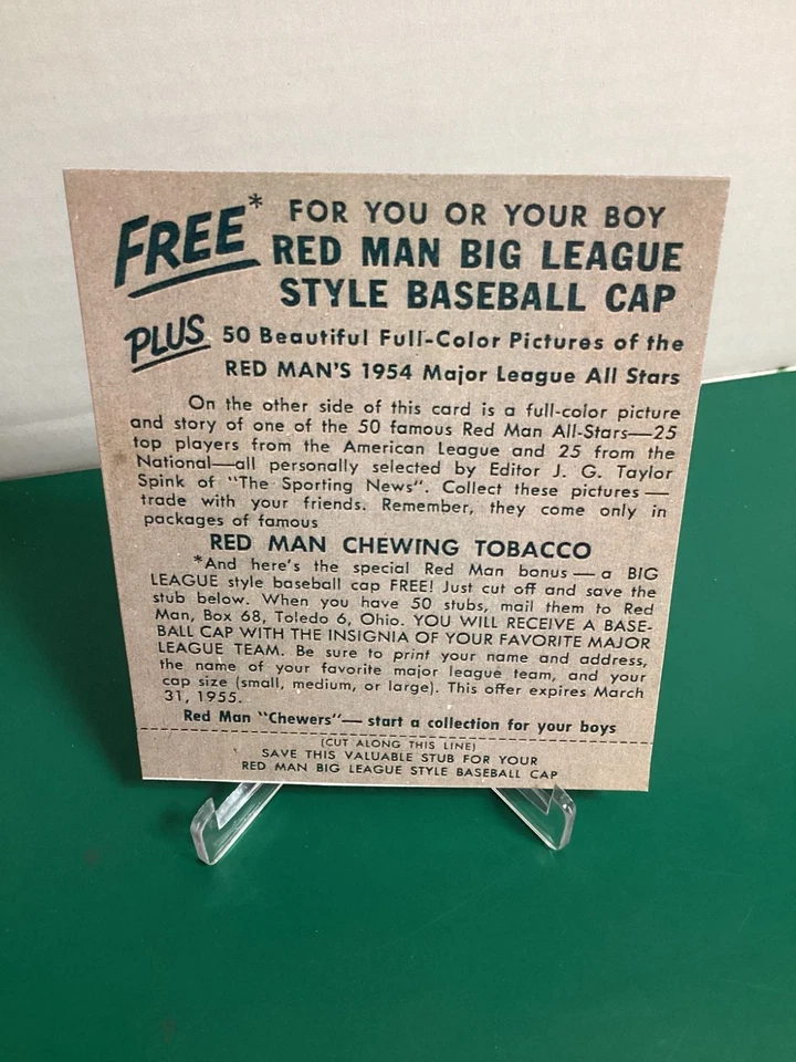 1952 Red Man All-Star Team ~ Rocky Marciano ~ Heavyweight Champion - Image 2 of 4