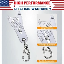 Bolt and Nut Identifier Gauge Size Gauge Precise Bolt Size Finder Keychain Tool