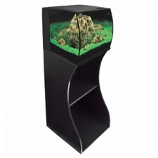 Fluval Flex 2.0 - 15 Gallon Aquarium Kit with Black Stand Bundle
