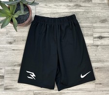 Nike Boys Black Athletic Shorts Size L Polyester Play Sports GUC