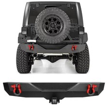 Steel Rear Bumper For 2007-2018 Jeep Wrangler Jk Unlimited W D-rings Shackles Steel Rear Bumper For 2007-2018 Jeep Wrangler Jk Unlimited W D-rings Shackles