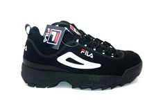 FILA DISRUPTOR II MENS SNEAKER BLACK/WHITE/RED FW01653-018 FASHION SHOE