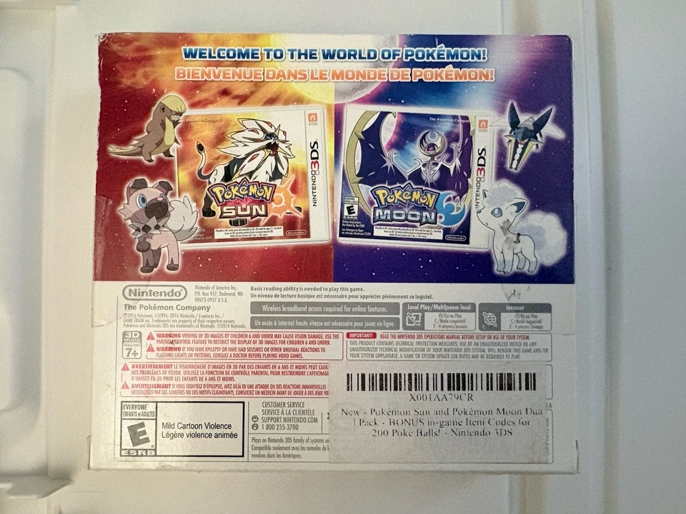 Pokemon Sun & Moon Dual Pack Nintendo 3DS Brand New Authentic - Image 4 of 4
