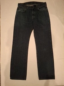 Levi's Men's 501 32x32 Original Straight Fit Jeans - Dark Grey Wash Button Fly