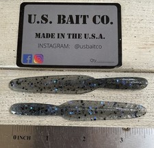 Hand Poured 3.5” Reapers Smoke Electric Shad Lot Of 20 Finesse